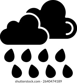 Heavy Drizzle Semi Solid Icon Design