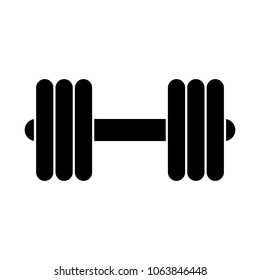 Heavy dumbbell gym weights isolated vector icon on white background