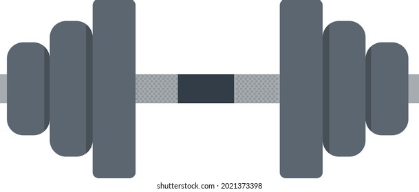 Heavy dumbbell, illustration, vector on a white background.