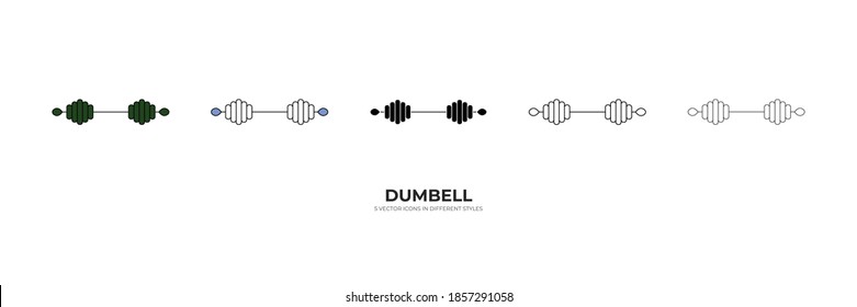 heavy dumbbell vector type icon