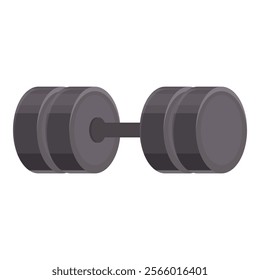 Heavy dumbbell with weight plates is ideal for strength training and bodybuilding workouts