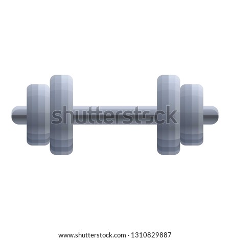 Heavy dumbell icon. Cartoon of heavy dumbell vector icon for web design isolated on white background