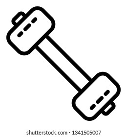 Heavy dumbell icon. Outline heavy dumbell vector icon for web design isolated on white background