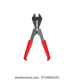 Una Ilustración vectorial de diseño plano de corte de pernos de alta resistencia aislada sobre fondo blanco. Perfecto para diseños relacionados con hardware, construcción y trabajos difíciles. Ideal para construcción, reparación de hardware