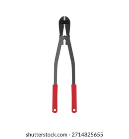 Una Ilustración vectorial de diseño plano de corte de pernos de alta resistencia aislada sobre fondo blanco. Perfecto para diseños relacionados con hardware, construcción y trabajos difíciles. Ideal para construcción, reparación de hardware