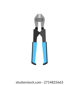 Una Ilustración vectorial de diseño plano de corte de pernos de alta resistencia aislada sobre fondo blanco. Perfecto para diseños relacionados con hardware, construcción y trabajos difíciles. Ideal para construcción, reparación de hardware