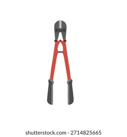 Una Ilustración vectorial de diseño plano de corte de pernos de alta resistencia aislada sobre fondo blanco. Perfecto para diseños relacionados con hardware, construcción y trabajos difíciles. Ideal para construcción, reparación de hardware