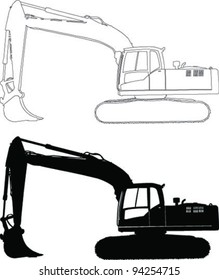 Heavy duty construction equipment - vector