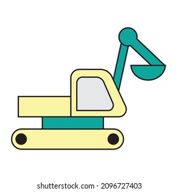 A heavy duty excavator for civil works - Illustration 