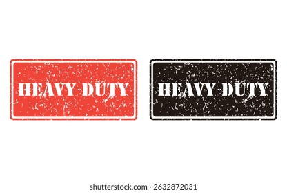 heavy duty grunge stamp design, vector, isolated on transparent background