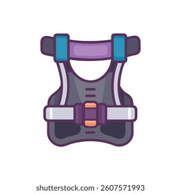 Heavy Duty Gym Harness for Training. Design of Fitness and Gym Icons.