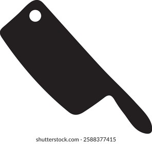 Heavy Duty Meat Cleaver Bone Chopper - Chef's Butcher Knife for Meat Cutting logo icon with black color isolated on transparent white background