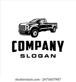 Heavy duty pickup truck vector with masculine style design