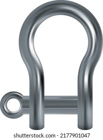 Heavy Duty Shackle (d-ring) For Vehicle Recovery. Vector EPS-10