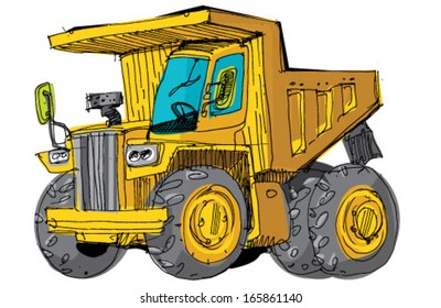 heavy duty truck - cartoon