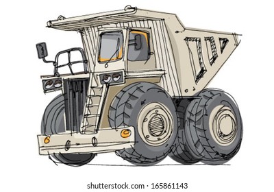 heavy duty truck - cartoon
