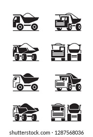 Heavy duty truck in different perspective - vector illustration