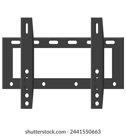 Heavy duty TV wall mount vector cartoon illustration isolated on a white background.