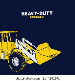 HEAVY DUTY VEHICLE GRAPHICS TRACTOR FOR APPAREL OR CARD