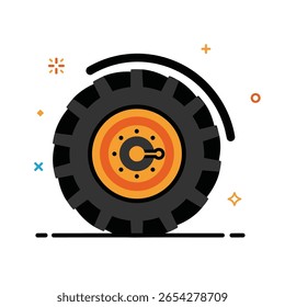 Heavy duty vehicle tire tread pattern for agricultural and construction machinery