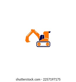heavy equipment construction tractor logo for building housing