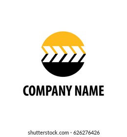 heavy equipment emblem logo vector