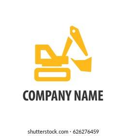 heavy equipment emblem logo vector