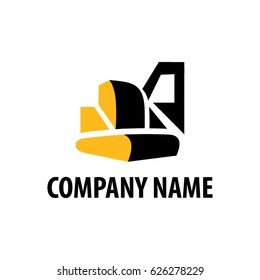 heavy equipment emblem logo vector