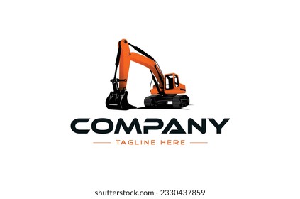 Heavy Equipment excavator logo. Construction logo.