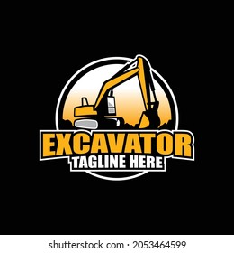 Heavy Equipment, Excavator Logo Design Template