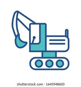 Diseño de icono EQUIPO PESADO, colección de iconos de estilo plano