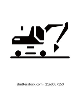 Heavy equipment icon isolated on white background