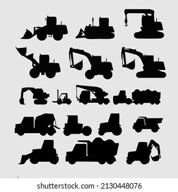 Heavy equipment icon suitable for industry etc