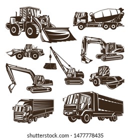 Heavy Equipment Logo Design Vector. Heavy Equipment Logo Template. Illustration