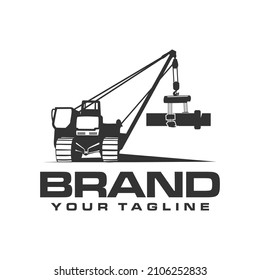 heavy equipment logo lifting pipe