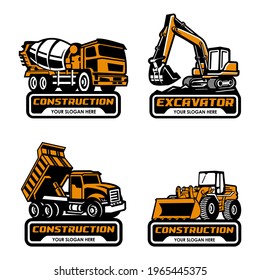 heavy equipment logo vector symbol
