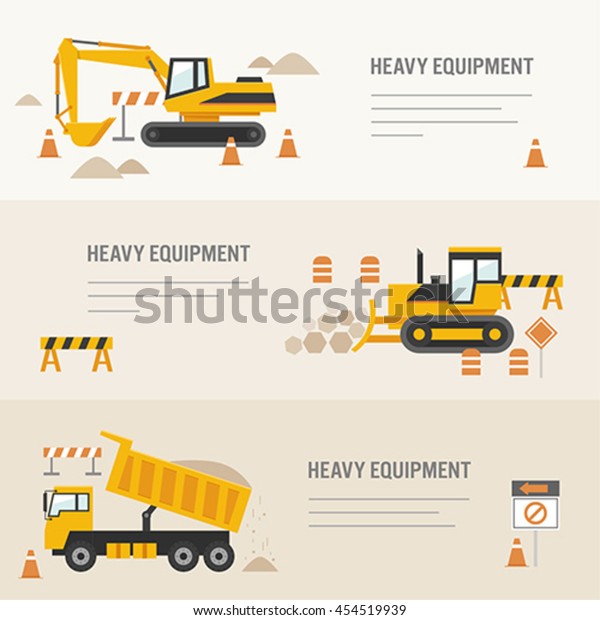 heavy equipment vector\
illustration