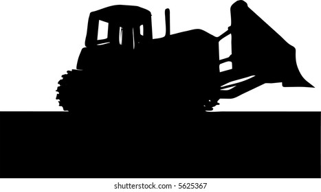 Heavy excavator over orange background