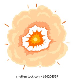 Heavy explosion icon, cartoon style