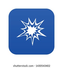 Heavy explosion icon digital blue for any design isolated on white vector illustration