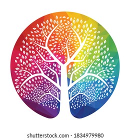 Heavy Green Tree Vector Template Design. Tree Vector Design.