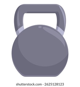 Kettlebell cinza pesado está pronto para uma sessão de treinamento de cross fitness funcional