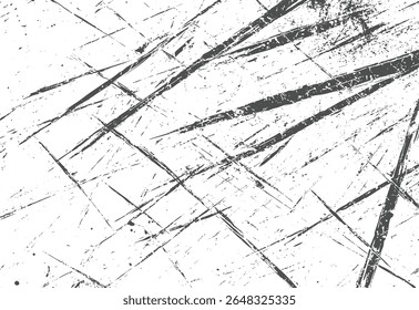 Textura grunge pesada com arranhões diagonais e sobreposições ásperas.
