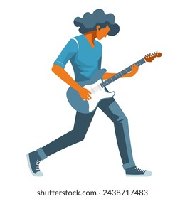 heavy guitarist playing electric guitar, Guitar solo techniques,Vector illustration For posters, festivals,contests,music event or guitar playing,vector illustration