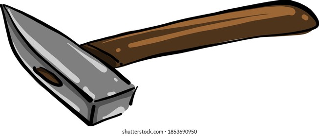 Heavy hammer, illustration, vector on white background