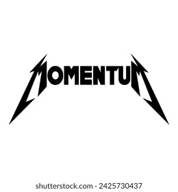 heavy hand drawn momentum, typography, Graphic design print t-shirts fashion, illustration, vector, posters, cards, stickers, mug