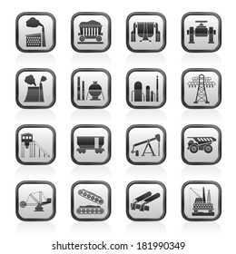 Heavy Industry Icons - Vector Icon Set