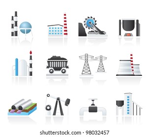 Heavy Industry Icons - Vector Icon Set