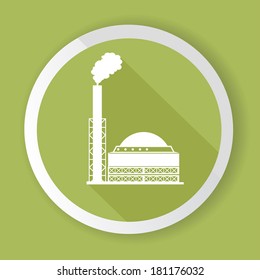 Heavy Industry,Green button,vector