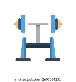Heavy Load Competition Powerlifting Barbell Icon. Design of Fitness and Gym Icons.